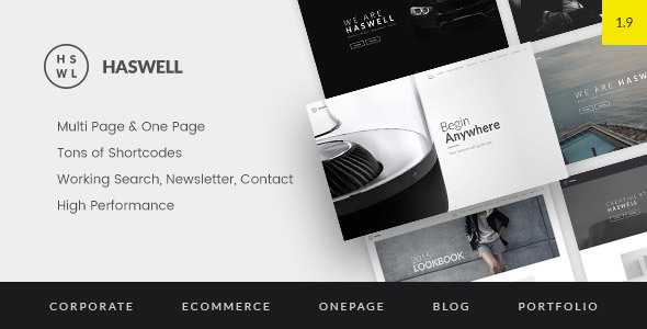 Haswell v1.9.2 - Multipurpose One & Multi Page Template