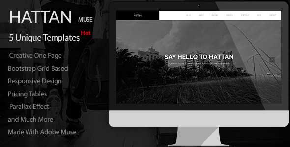 Hattan - Creative Onepage Multipurpose Muse Template