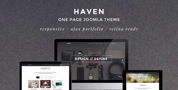 Haven - Themeforest Elegant One Page Joomla Template