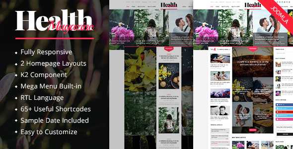 HealthMag - Multipurpose News/Magazine Joomla Template