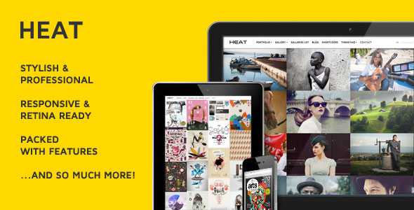 Heat Themeforest Premium Portfolio WordPress Theme