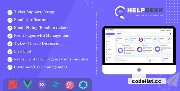 HelpDesk v3.63 - Online Ticketing System with Website - ticket support and management - nulled