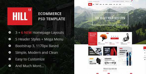 HILL - Premium Bootstrap eCommerce PSD Template