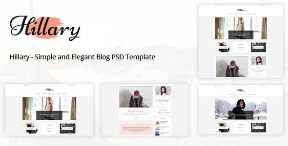 Hillary - Simple and Elegant Blog PSD Template