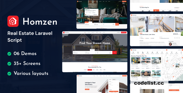 Homzen v1.2.7 - Laravel Real Estate Agency Portal Multilingual - nulled