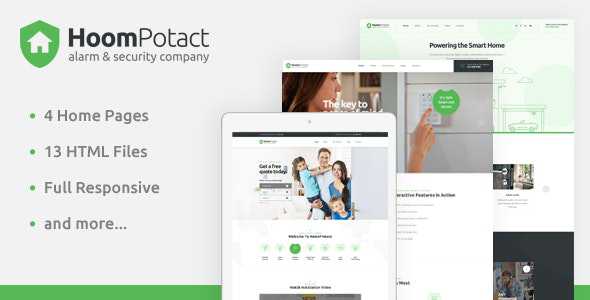 HoomPotact v1.0 - Smart Alarm & Security Systems HTML Template