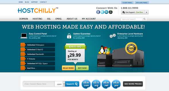 HostChilly V2 - Themechilly WordPress Theme