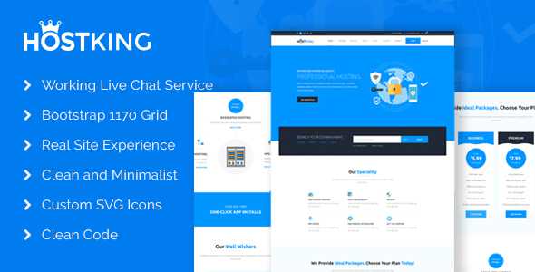 HostKing - Responsive Web Hosting Domain Technology Site Template