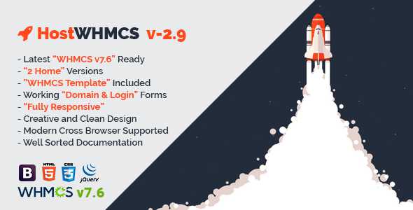 HostWHMCS v2.9 - Responsive Web Hosting with WHMCS Template