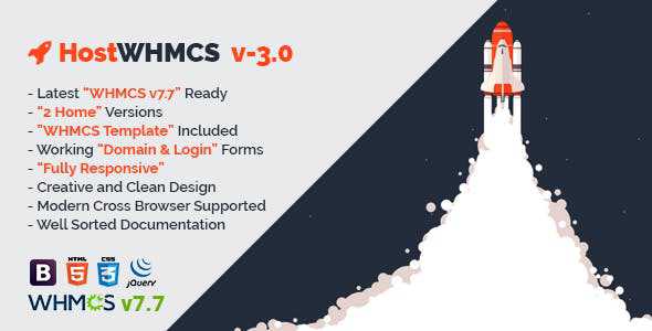 HostWHMCS v3.0 - Responsive Web Hosting with WHMCS Template