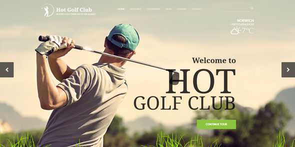 Hot Golf - Hotjoomlatemplates Responsive Golf Template