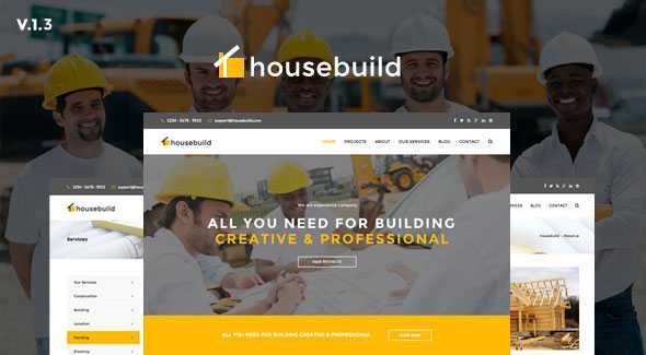 Housebuild - HTML Construction Business Template
