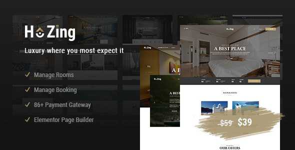 Hozing Hotel Booking v1.0.5 - WordPress Theme