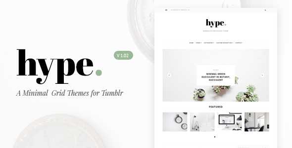 Hype | Minimal Grid Tumblr Themes