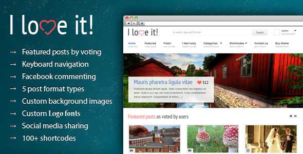 I Love It! v1.3 - Content Sharing WP Themeforest Theme
