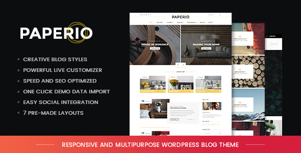 PAPERIO V1.4 - RESPONSIVE AND MULTIPURPOSE BLOG THEME