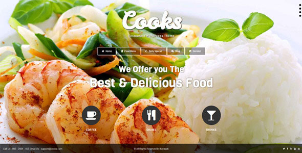 Cooks - Restaurant Responsive HTML Template