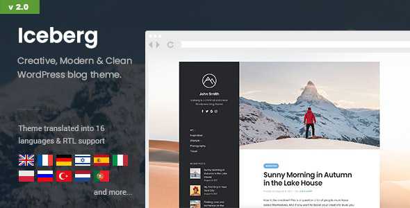 Iceberg v2.0 - Simple & Minimal Personal Content-focused