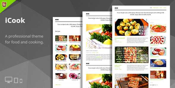 iCook – Themeforest Food Blog HTML Theme