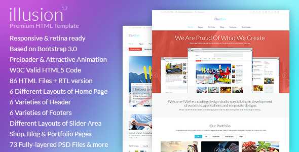 illusion v1.7 - Premium Multipurpose HTML Template