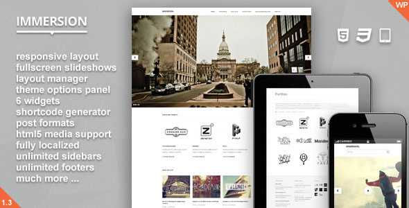 Immersion - Responsive Themeforest Fullscreen WP Theme