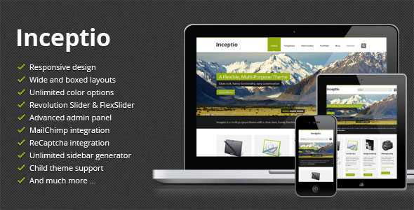 Inceptio - Themeforest Responsive Multipurpose WP Theme