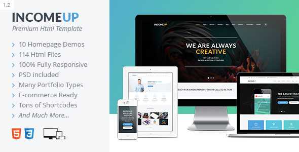 IncomeUp v1.2 – Multi-purpose Business HTML Template