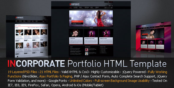 Incorporate Portfolio Themeforest HTML Template