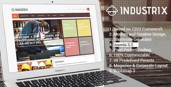 Industrix - Joomla Responsive Business Template