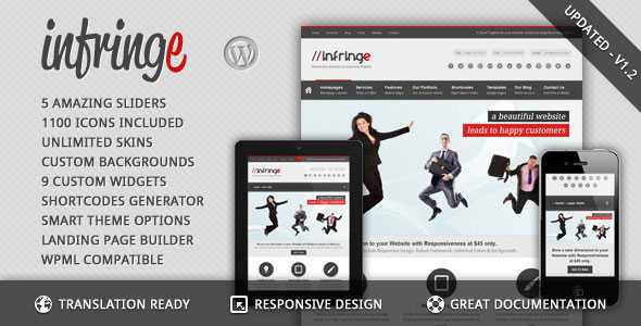 Infringe - Responsive Business & Corporate Themeforest WP