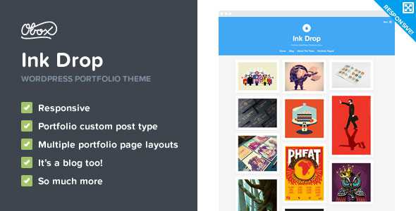 Ink Drop v1.5 - Responsive WordPress Portfolio Theme