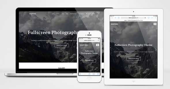 Inspiro - Creativemarket Fullscreen Portfolio WP Theme