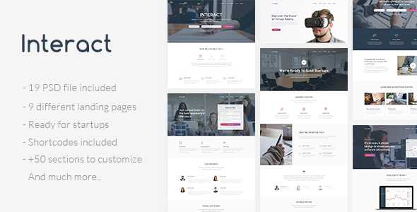 Interact - Multipurpose Landing Page PSD Template