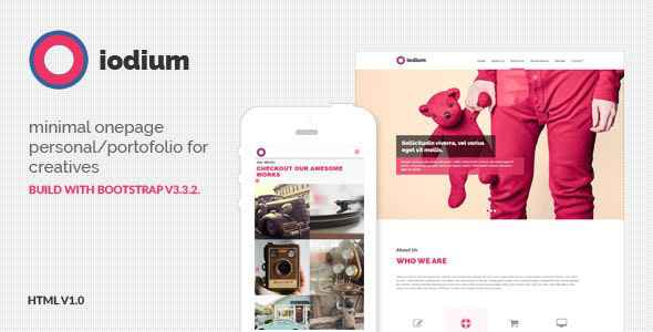 Iodium v1.0 - Minimal Onepage Personal/Portofolio