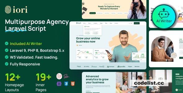 Iori v1.11.0 - Business Website for Company, Agency, Startup with AI writer tool & shopping cart - nulled