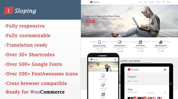 iSloping – Mojothemes Responsive Multipurpose WP Theme