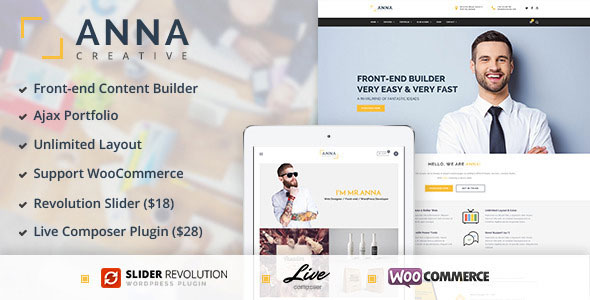 ANNA - CREATIVE MULTIPURPOSE WORDPRESS THEME