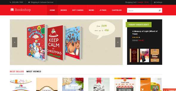 JA Bookshop - Joomlart Joomla Template
