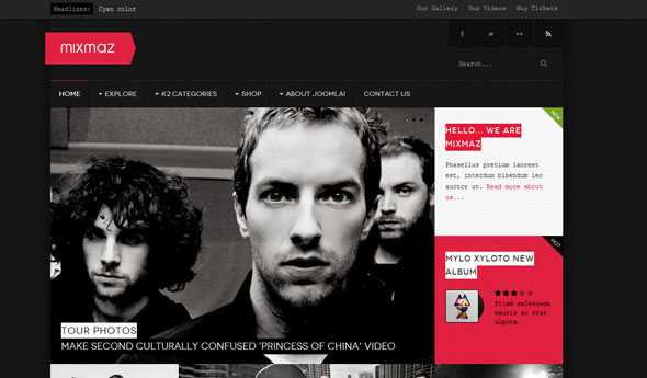 JA Mixmaz - Joomlart Responsive Joomla Template
