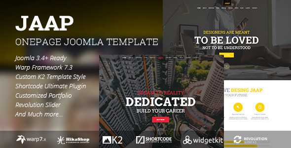 Jaap v1.3.0 - Creative Onepage Joomla Template