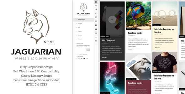 Jaguarian - Themeforest Responsive Portfolio WordPress Theme