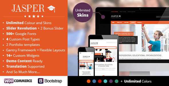 Jasper v2.2.1 - Responsive Education and Shopping Theme