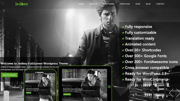 Jedkey – Mojothemes Responsive FullScreen WP Theme