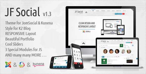 JF Social - Themeforest Joomla JomSocial Template