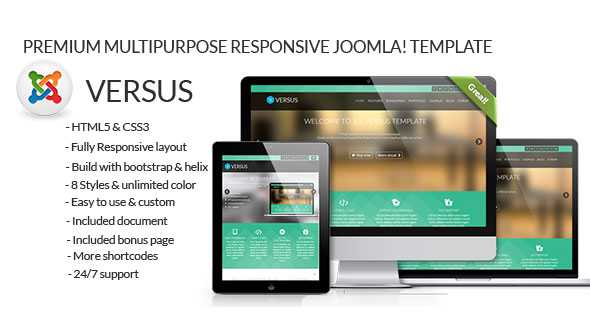 JLV Versus – premium multipurpose responsive Joomla! template