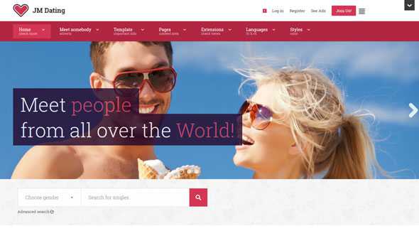 JM Dating - Joomla-monster Dating Joomla Template