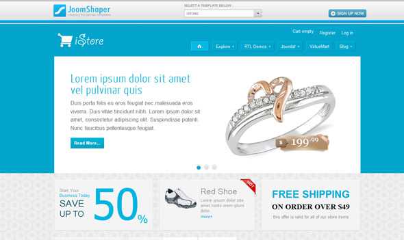 JoomShaper Shaper iStore - Joomla eCommerce Template