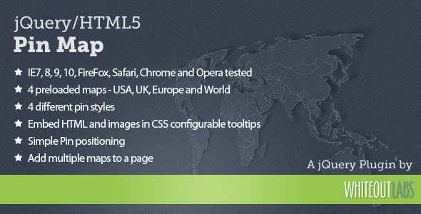 jQuery/HTML5 Pin Map