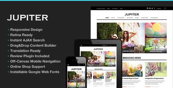 Jupiter - Themeforest Responsive Magazine Theme