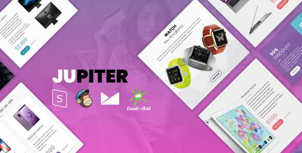 Jupiter v1.0 - E-commerce Responsive Email Template with MailChimp Editor, StampReady & Online Builder